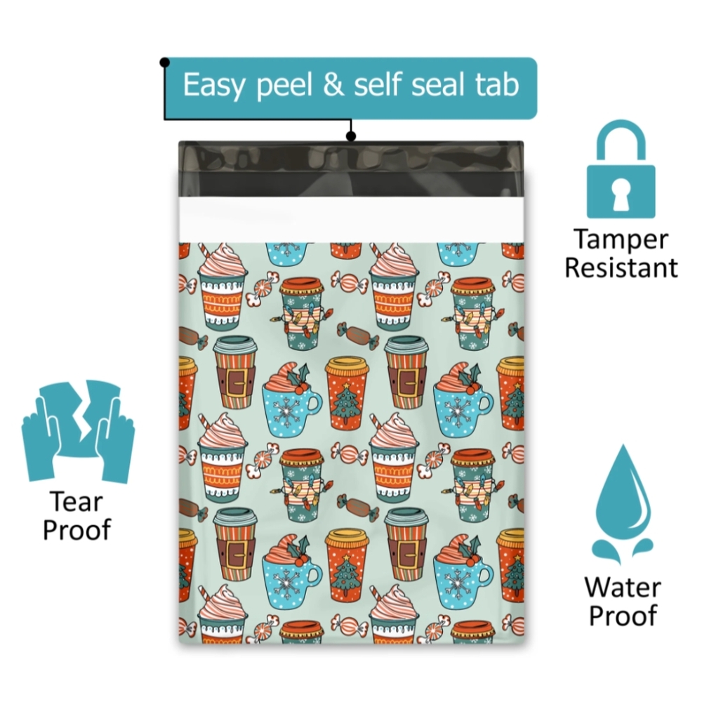 20 10X13 Coffee Latte Poly Mailers - Picture 3 of 9